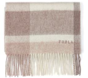 ウール100% チェックマフラー(30cm*180cm)