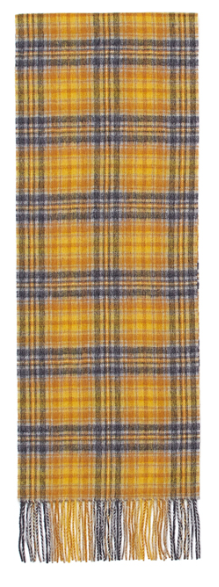 ウール・カシミヤ混合 紡毛タータンチェックマフラー(30cm*180cm)