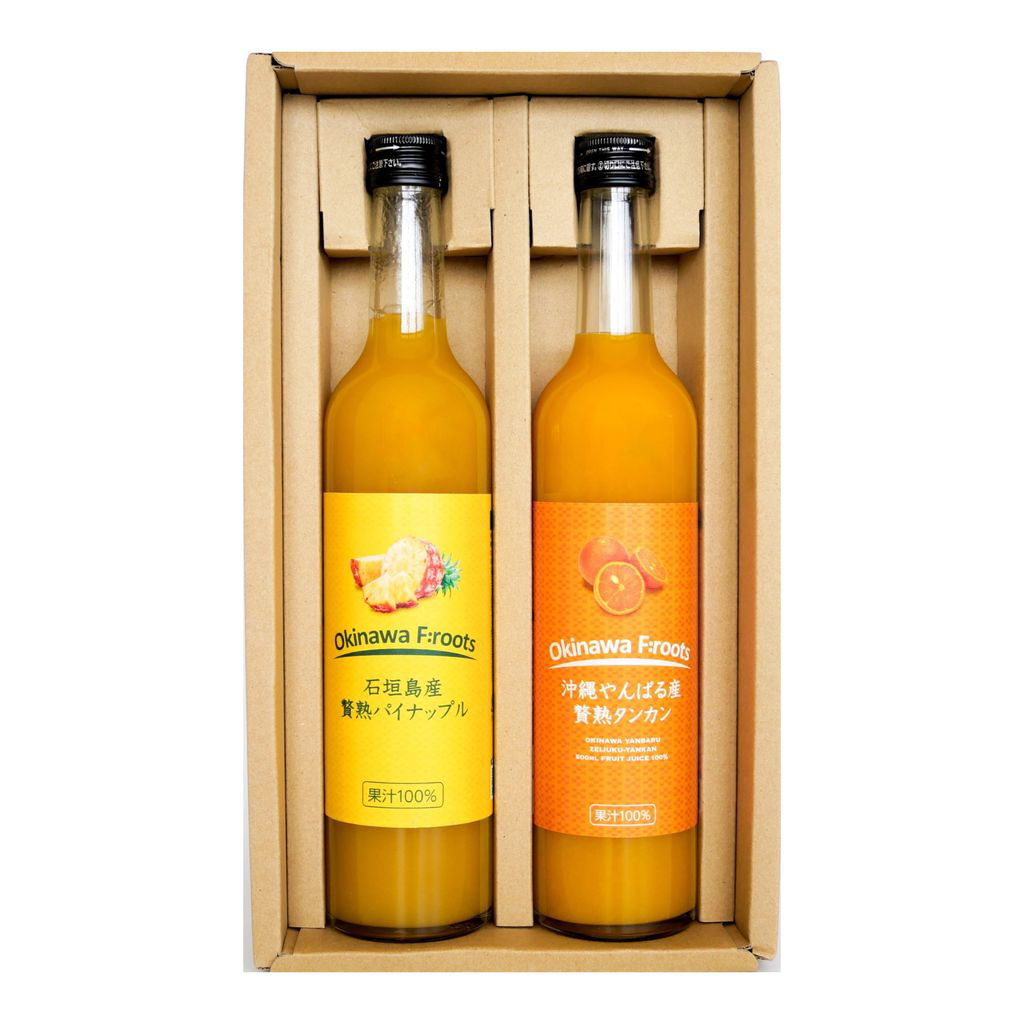 贅熟 石垣島産パインアップルジュース&贅熟 やんばる産タンカンジュースセット