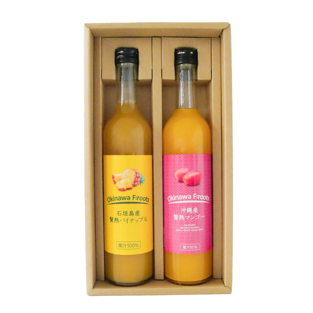 贅熟 石垣島産パインアップルジュース&贅熟 沖縄県産マンゴー果汁飲料セット