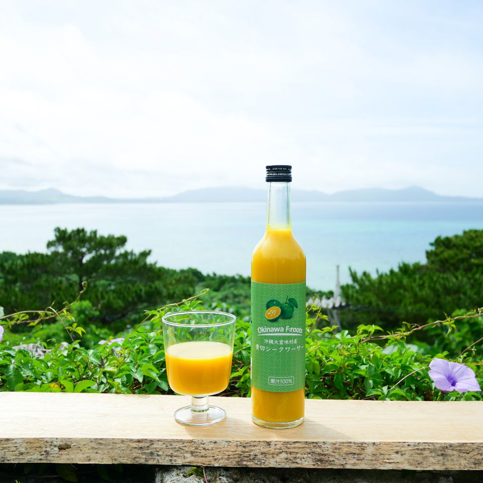 贅熟 沖縄県産マンゴー果汁飲料(50%)＆大宜味村産青切シークヮーサージュース(100%)　2本セット