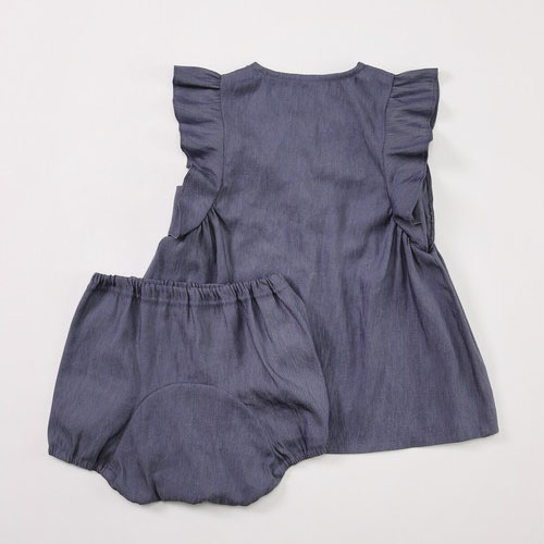 【シャーリングワンピースとアップルスタイのセット】ワンピース+アップルスタイ