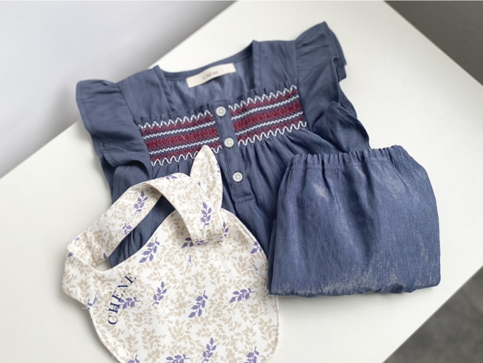 【シャーリングワンピースとアップルスタイのセット】ワンピース+アップルスタイ