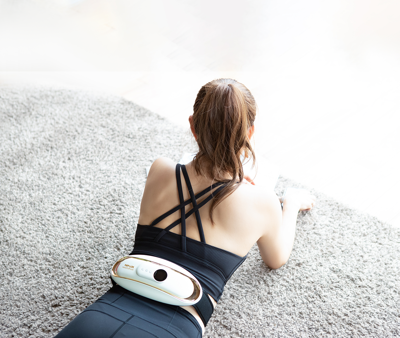 【温熱&EMS】ヒートストレッチャー（腰専用）＜WAISTUPLUS＞