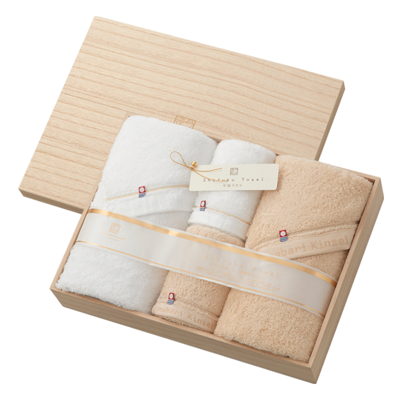 至福タオル　木箱入り　バスタオル２枚・フェイスタオル２枚セット　SH55100