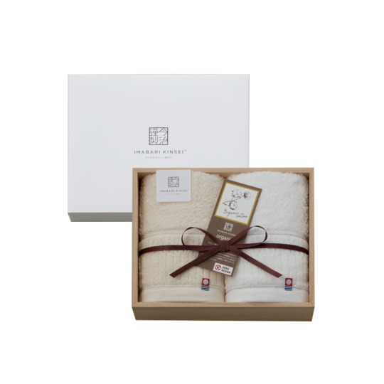 今治謹製オーガニックタオル　 オーガニックパイル　フェイスタオル２枚　IOG3930