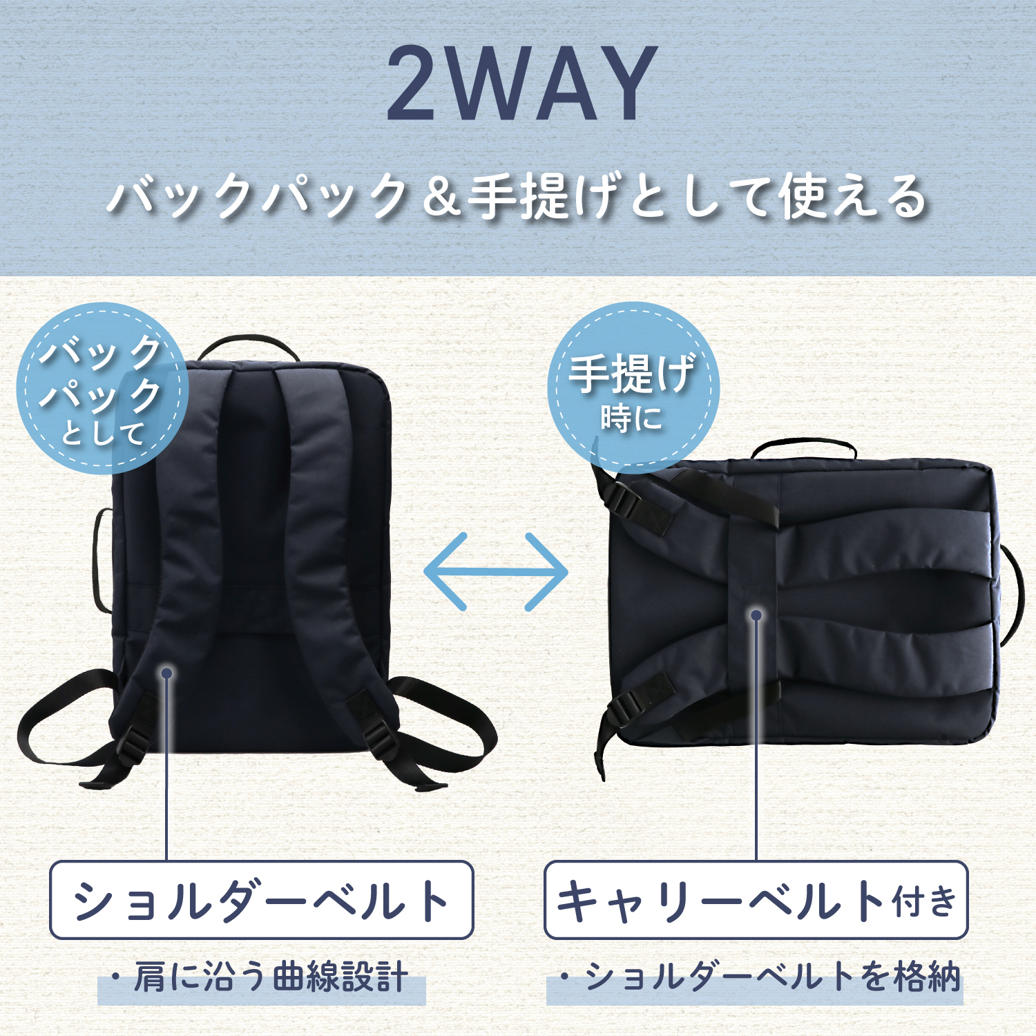 スタンダード 撥水加工 高密度ポリエステル2WAY リュック UBシリーズ 15.6inch