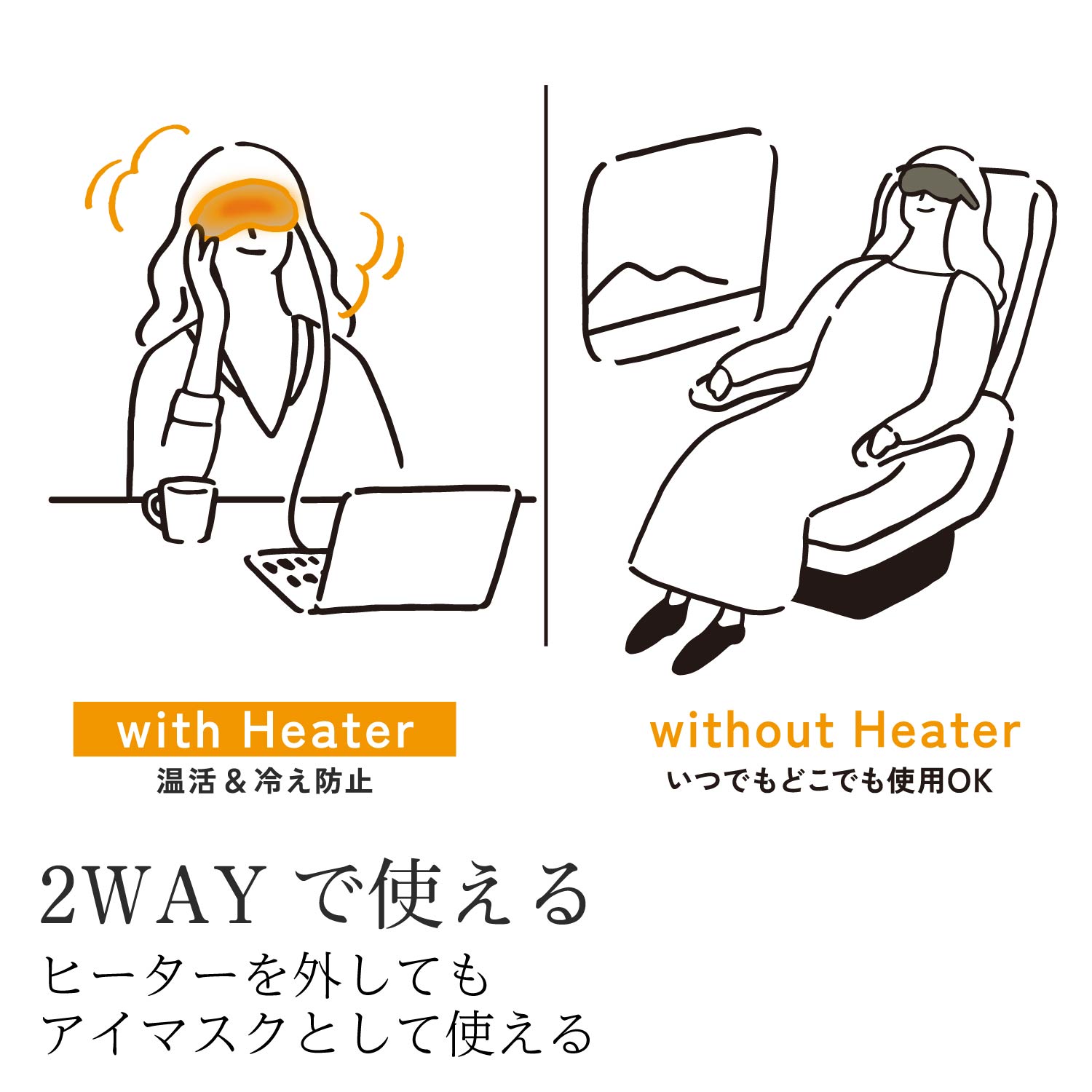 エクリアwarm 温活グッズ USBホットアイマスク
