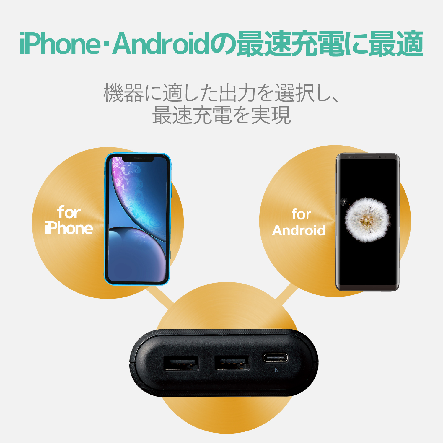 モバイルバッテリー リチウムイオン電池 Type-C入力対応 10050mAh 合計3.6A USB-A出力2ポート PSE適合