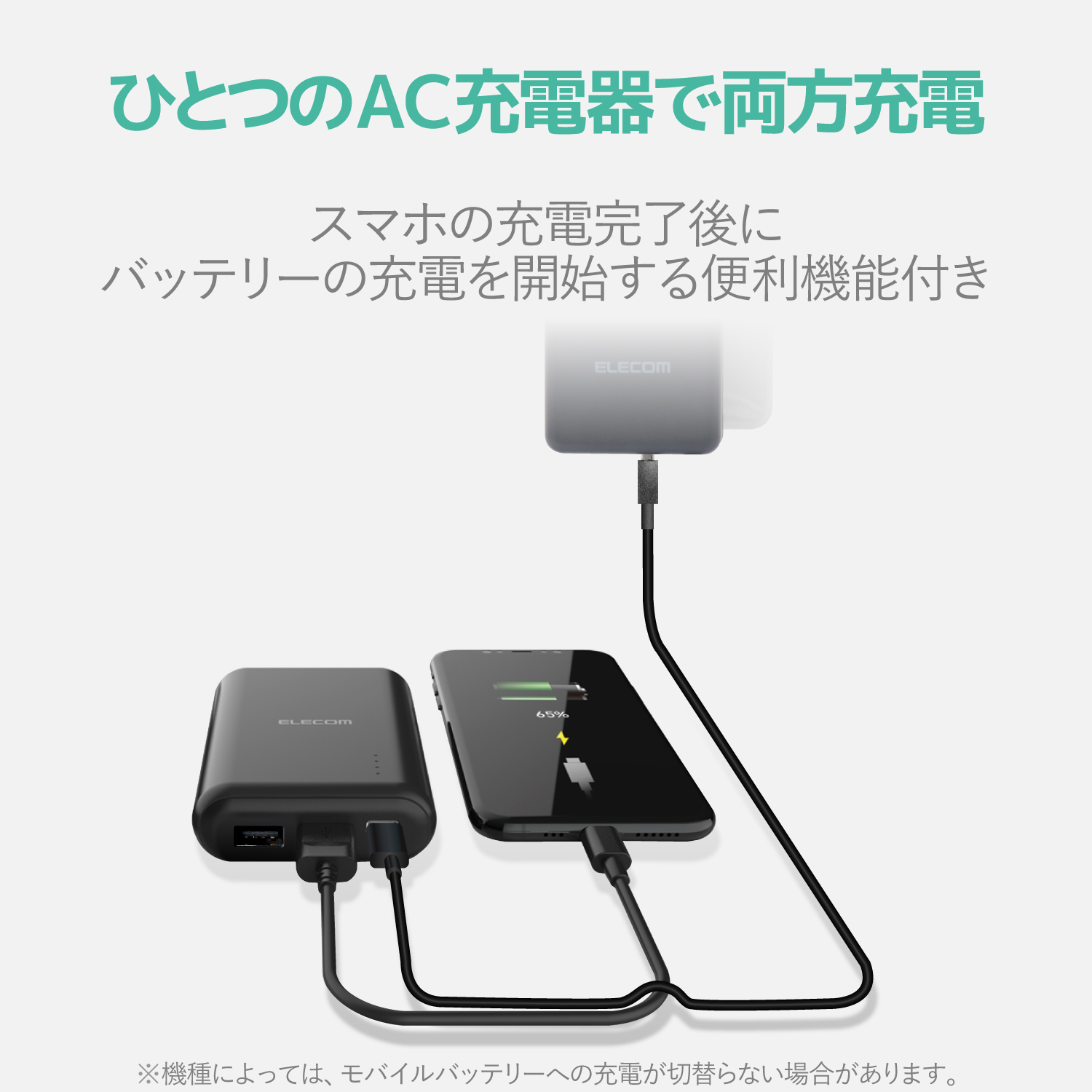 モバイルバッテリー リチウムイオン電池 Type-C入力対応 10050mAh 合計3.6A USB-A出力2ポート PSE適合