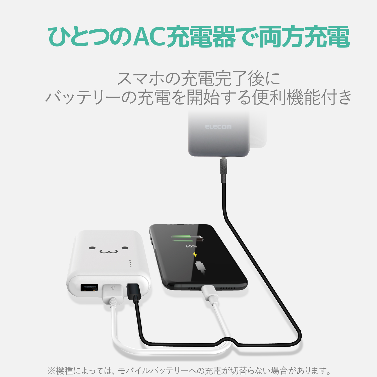 モバイルバッテリー リチウムイオン電池 Type-C入力対応 10050mAh 合計3.6A USB-A出力2ポート PSE適合