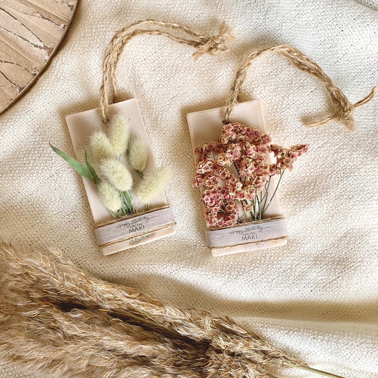 タタリカ×ミニコーンフラワーのアロマワックスサシェ（レクタングル型）