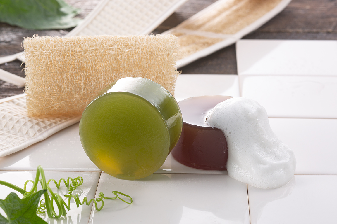 へちま茶石けん2個セット（ノーマル・はちみつ入り各1個）	