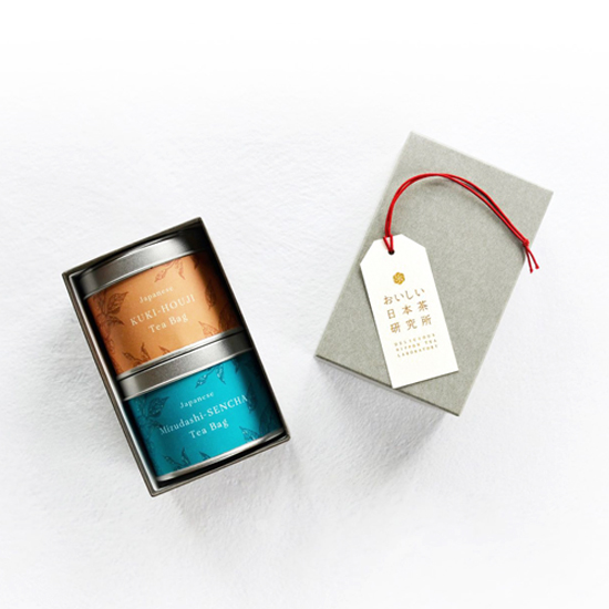 本格ティーバッグギフト 水出し煎茶&焙じ茶 茶缶入り (CBG11)
