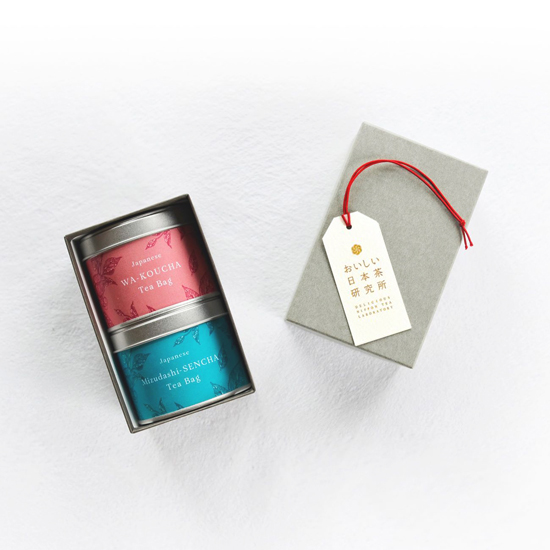 本格ティーバッグギフト 水出し煎茶&和紅茶 茶缶入り (CBG12)