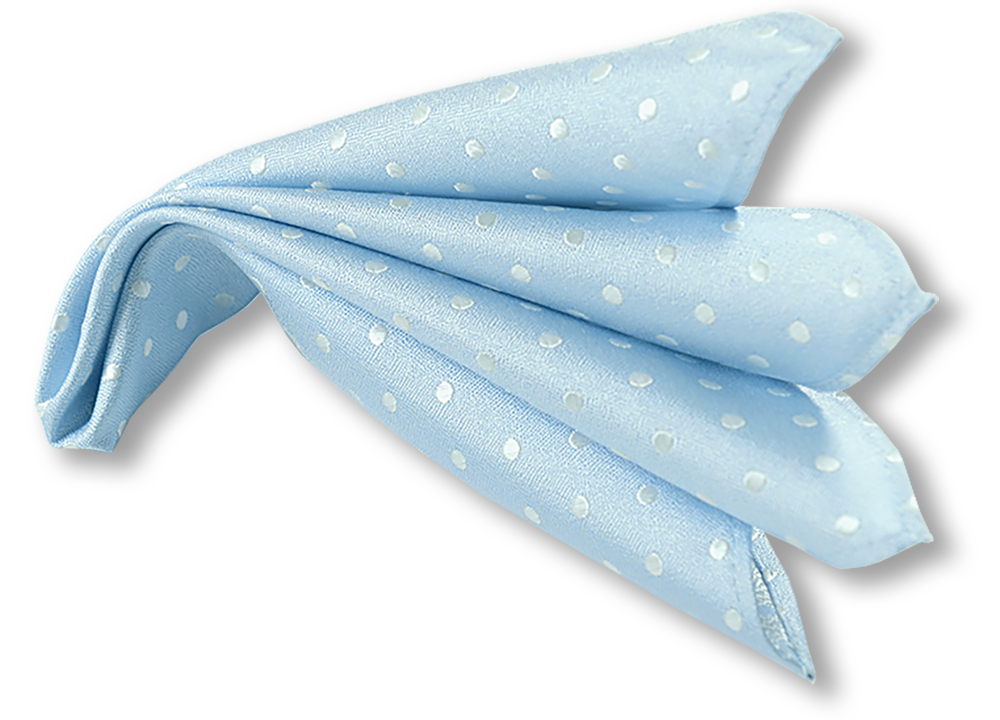 国産 シルク 蝶ネクタイ&ポケットチーフ セット 水玉