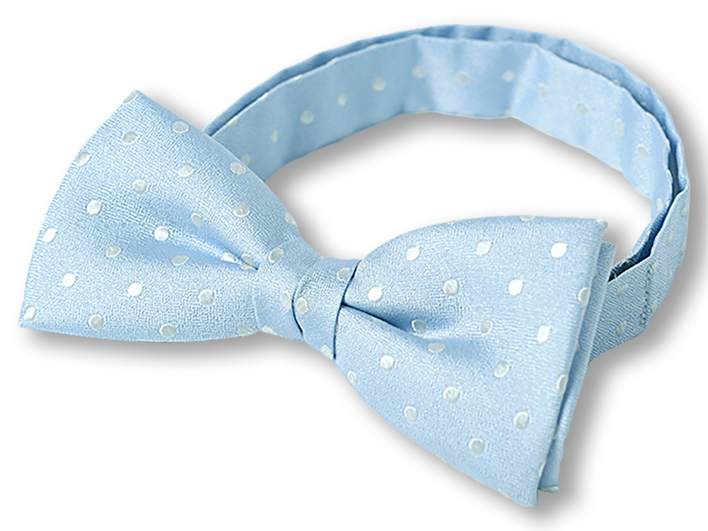 国産 シルク 蝶ネクタイ&ポケットチーフ セット 水玉