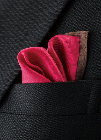 日本製 綾織 シルク 6色 ポケットチーフ ダークカラー