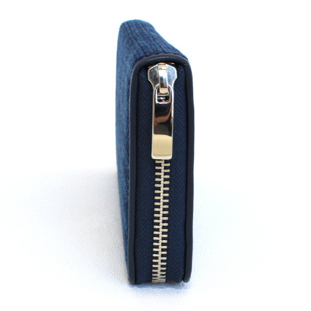 武州正藍染 Sashiko Wallet ラウンドファスナー