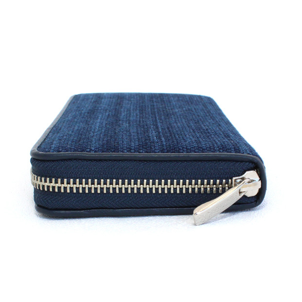 武州正藍染 Sashiko Wallet ラウンドファスナー