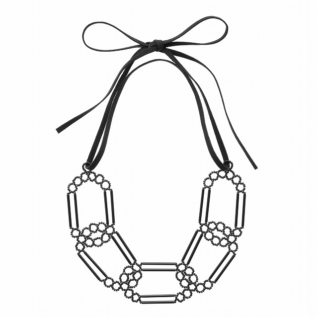 PN-010-BK / WH / GR (Ellipse Necklace)