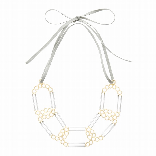 PN-010-BK / WH / GR (Ellipse Necklace)