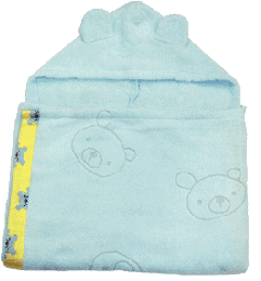 プチプチフードバスタオルセット（フードバスタオル＋タオルチーフ）化粧箱入り