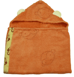 プチプチフードバスタオルセット（フードバスタオル＋タオルチーフ）化粧箱入り