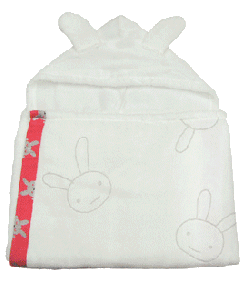 プチプチフードバスタオルセット（フードバスタオル＋タオルチーフ）化粧箱入り