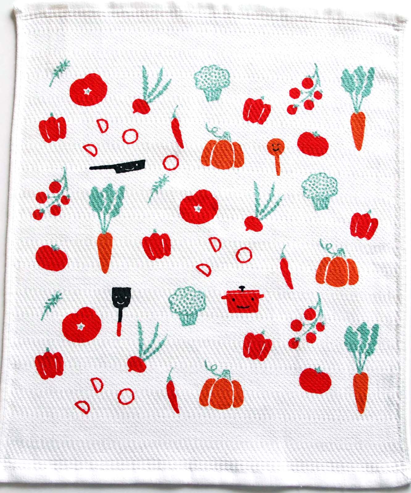 キッチンタオル「ふきぴか」（プリント）（りんごとりす・パプリカ・スリーバーズ・レモンハート・野菜）化粧箱入り