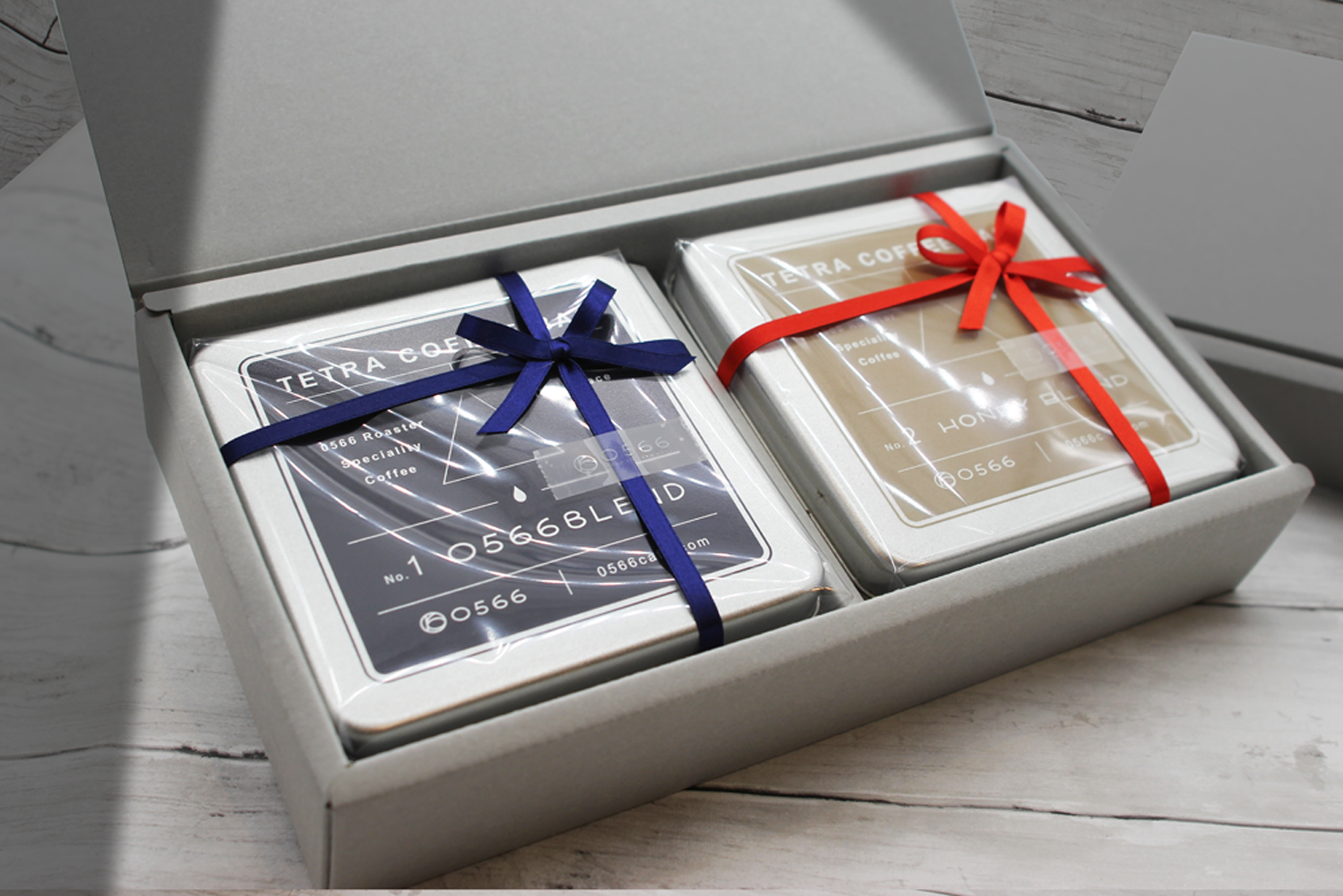 テトラコーヒーバッグ 缶ギフト「0566ブレンド＋ハニーブレンド」