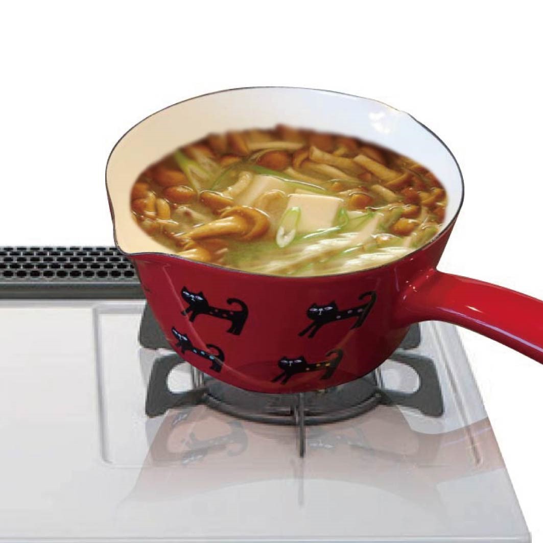 ホーロー両口ミルクパン15cm