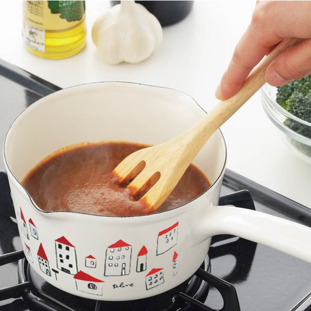 ホーロー両口ミルクパン15cm