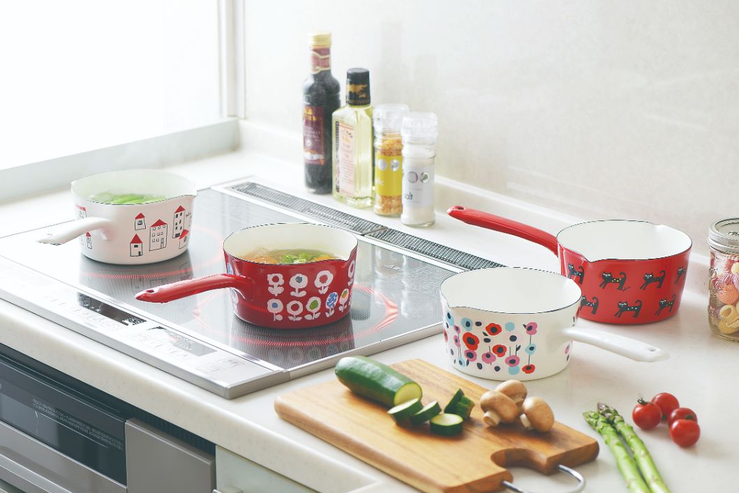 ホーロー両口ミルクパン15cm