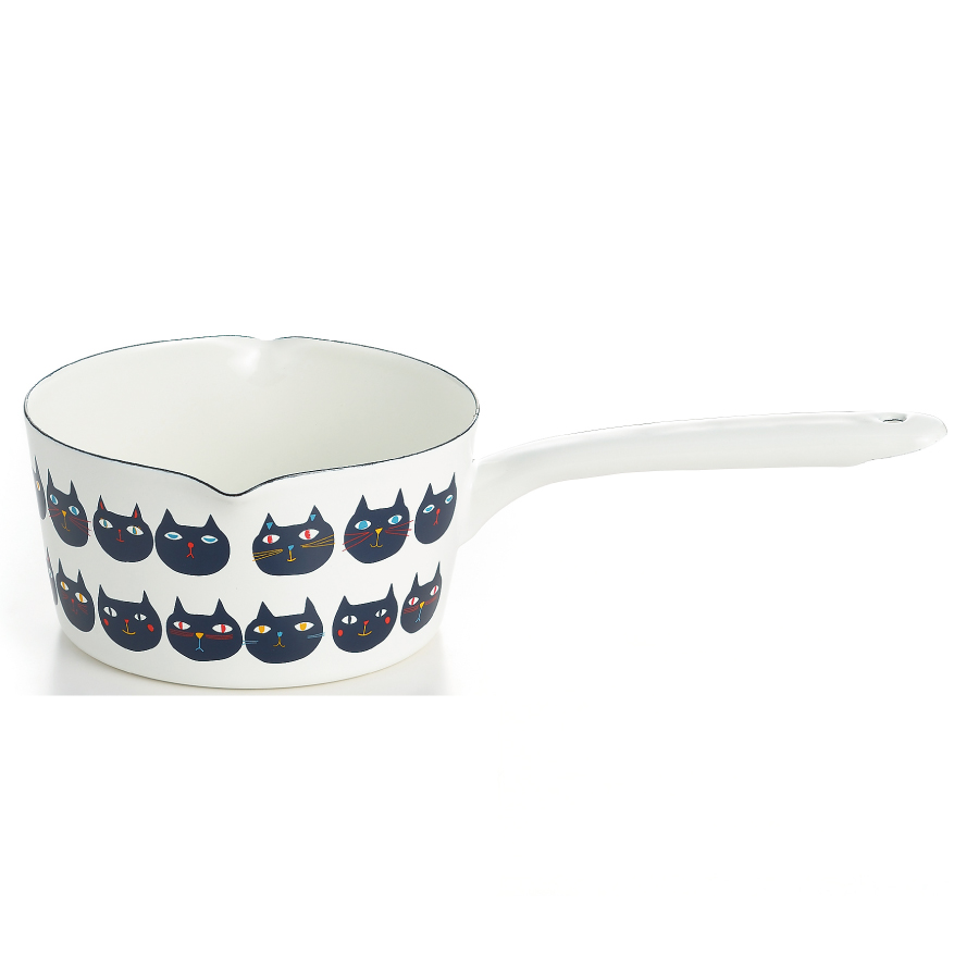 ホーロー両口ミルクパン15cm