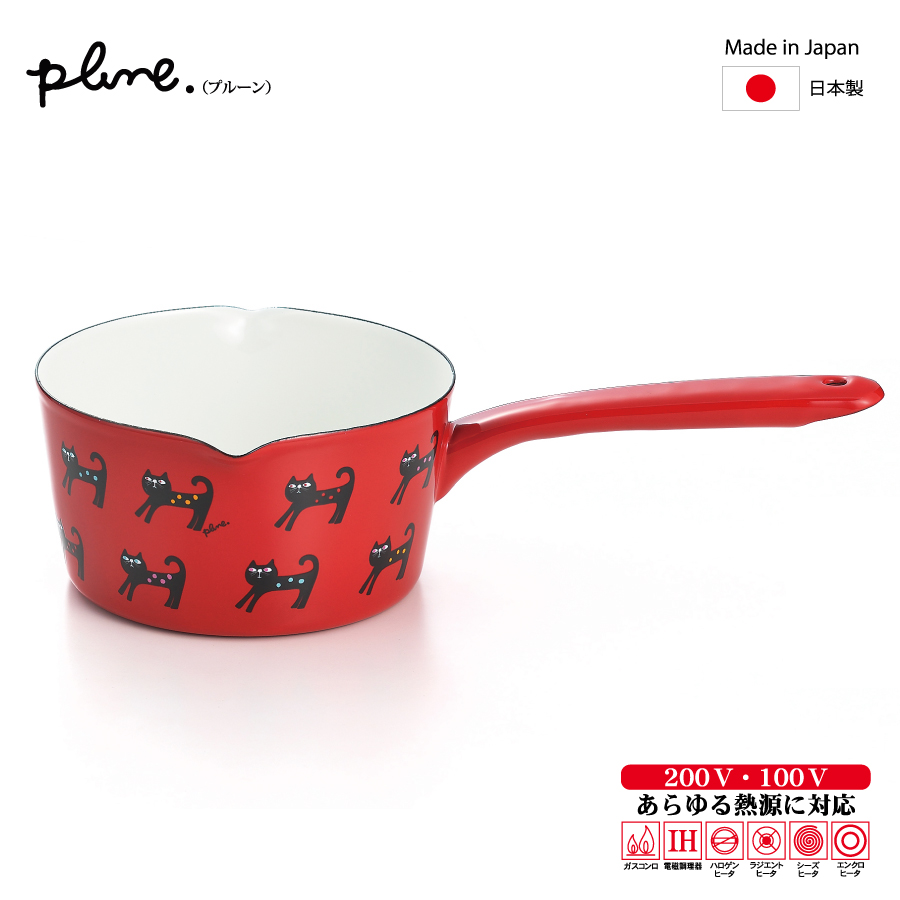 ホーロー両口ミルクパン15cm