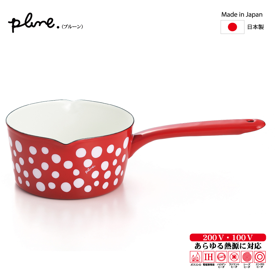 ホーロー両口ミルクパン15cm