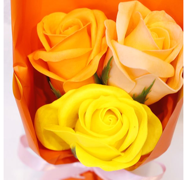 クリア3輪【全5色】（バスソープフラワー）