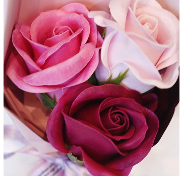 クリア3輪【全5色】（バスソープフラワー）