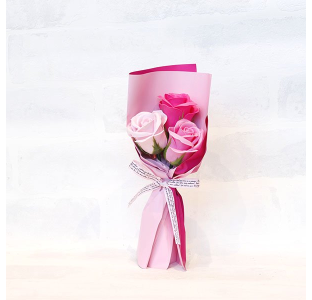 クリア3輪【全5色】（バスソープフラワー）