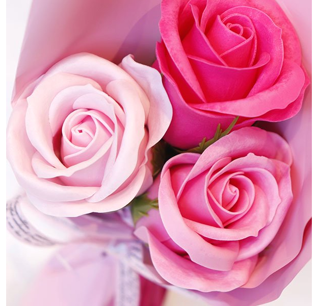 クリア3輪【全5色】（バスソープフラワー）