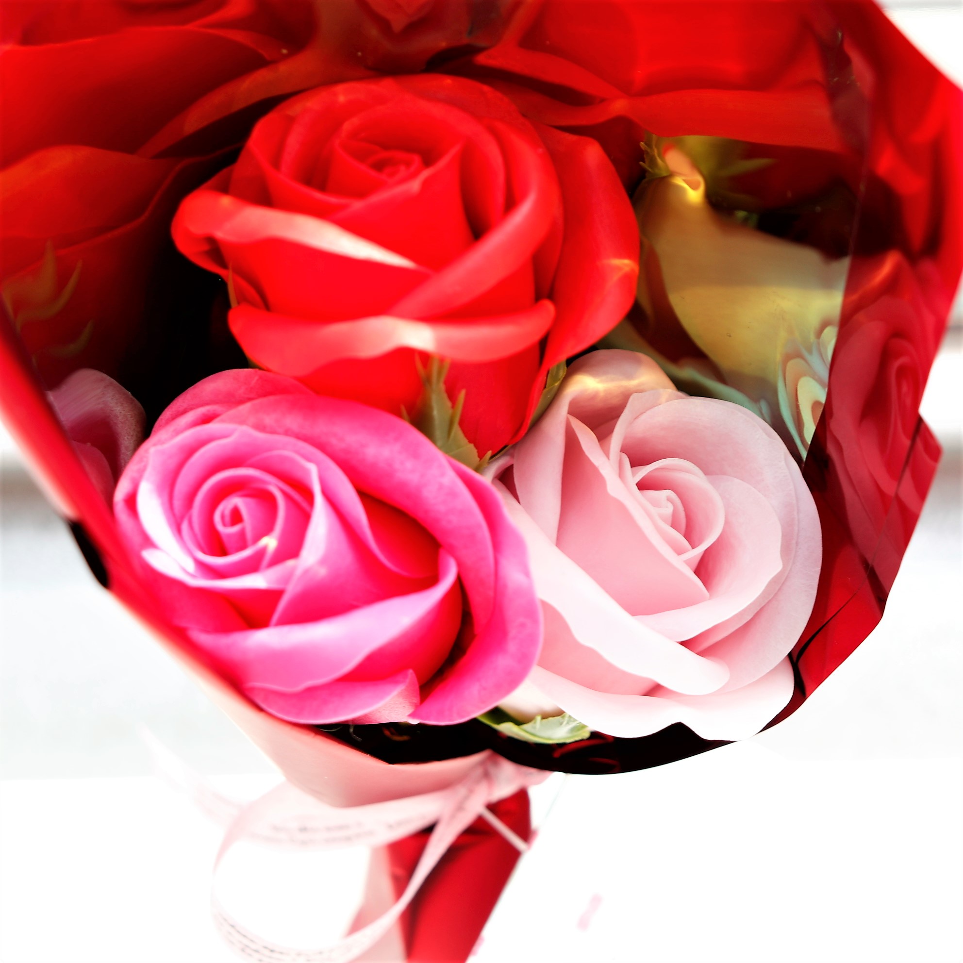 クリア3輪【全5色】（バスソープフラワー）