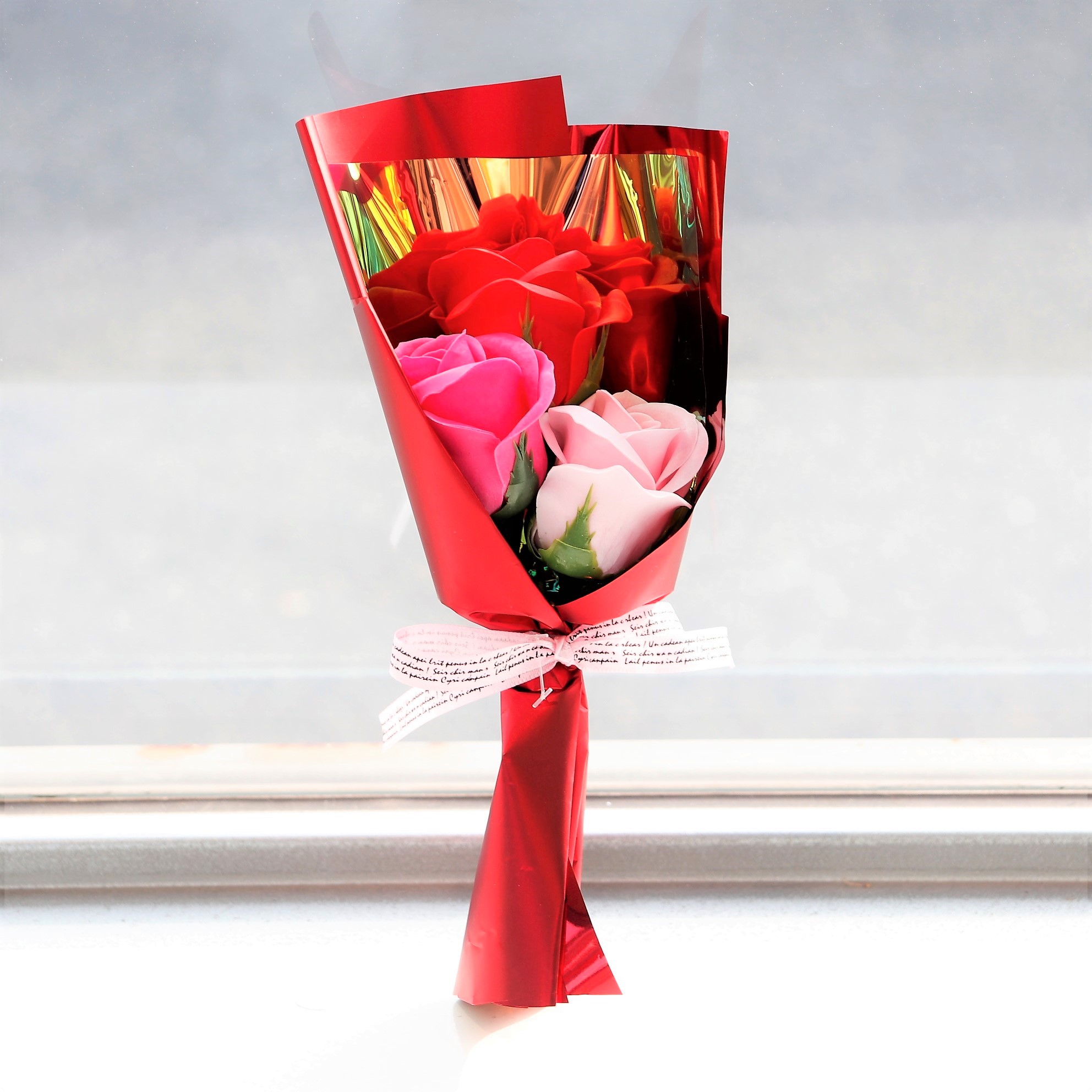 クリア3輪【全5色】（バスソープフラワー）