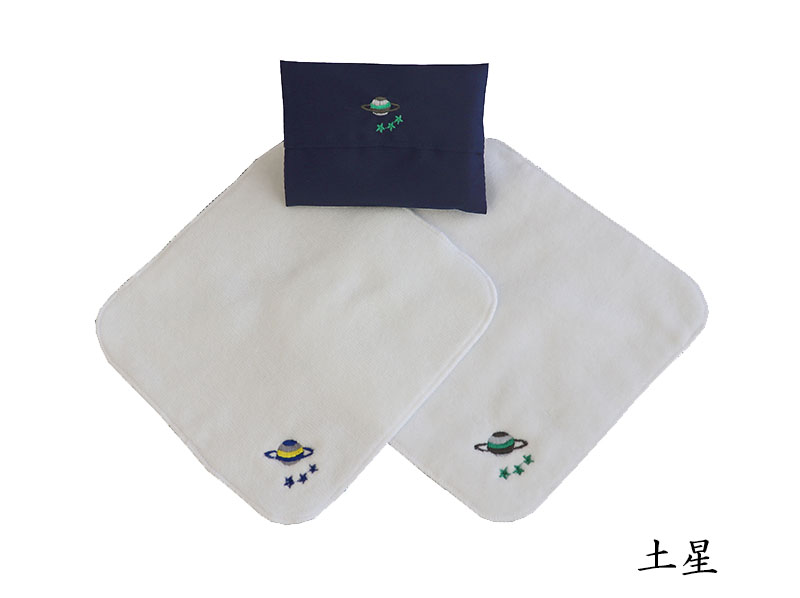 刺繍入り今治タオルハンカチ＆ミニティッシュケースセット