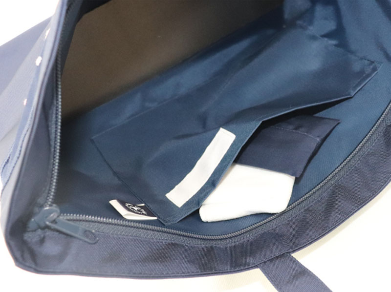 自立型手刺繍入りレッスンバッグ