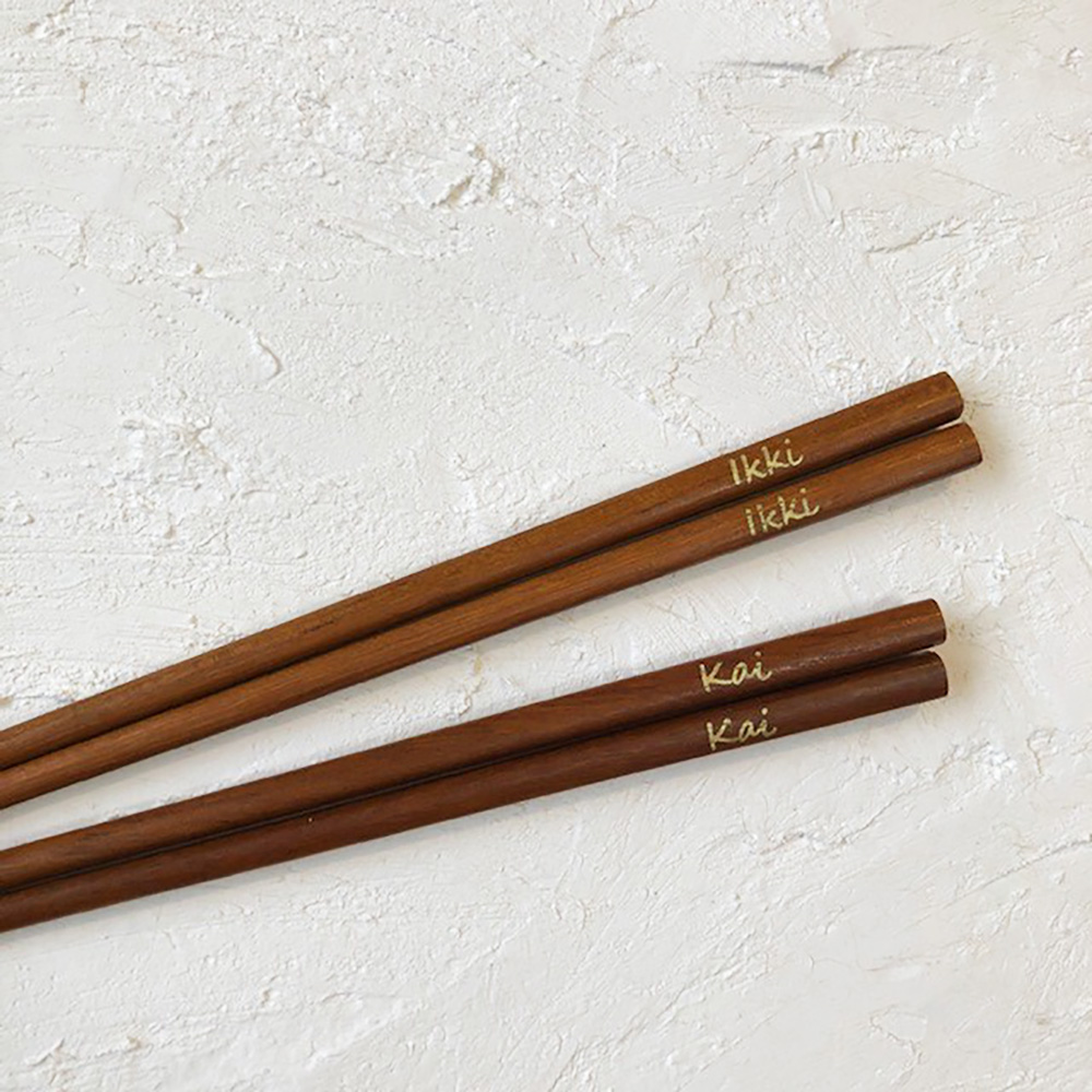 ネーム入り天然木お箸