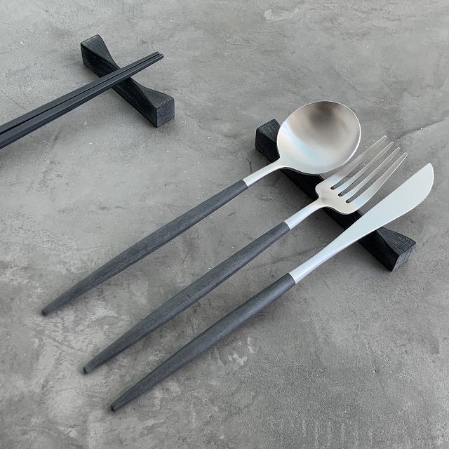 SMサイズ　（フォーク＋スプーンスタンド）６個セットケース付き