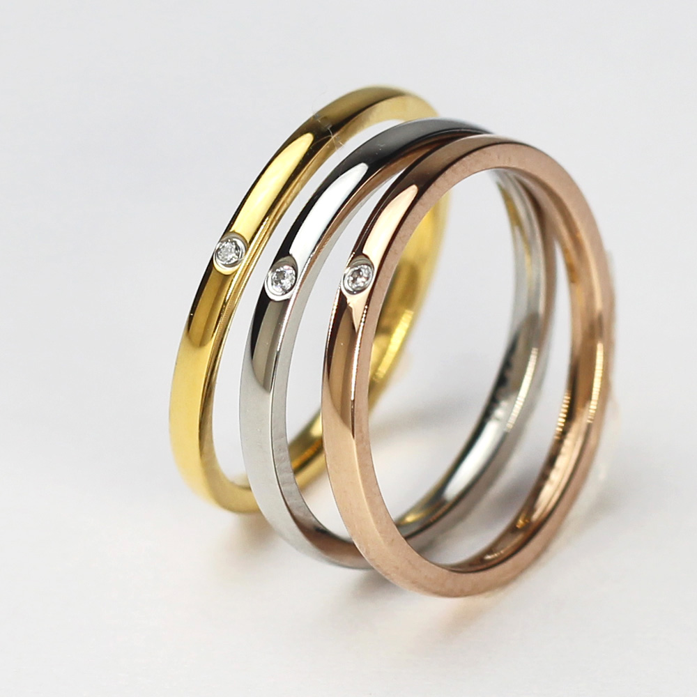 ステンレス 一粒リング