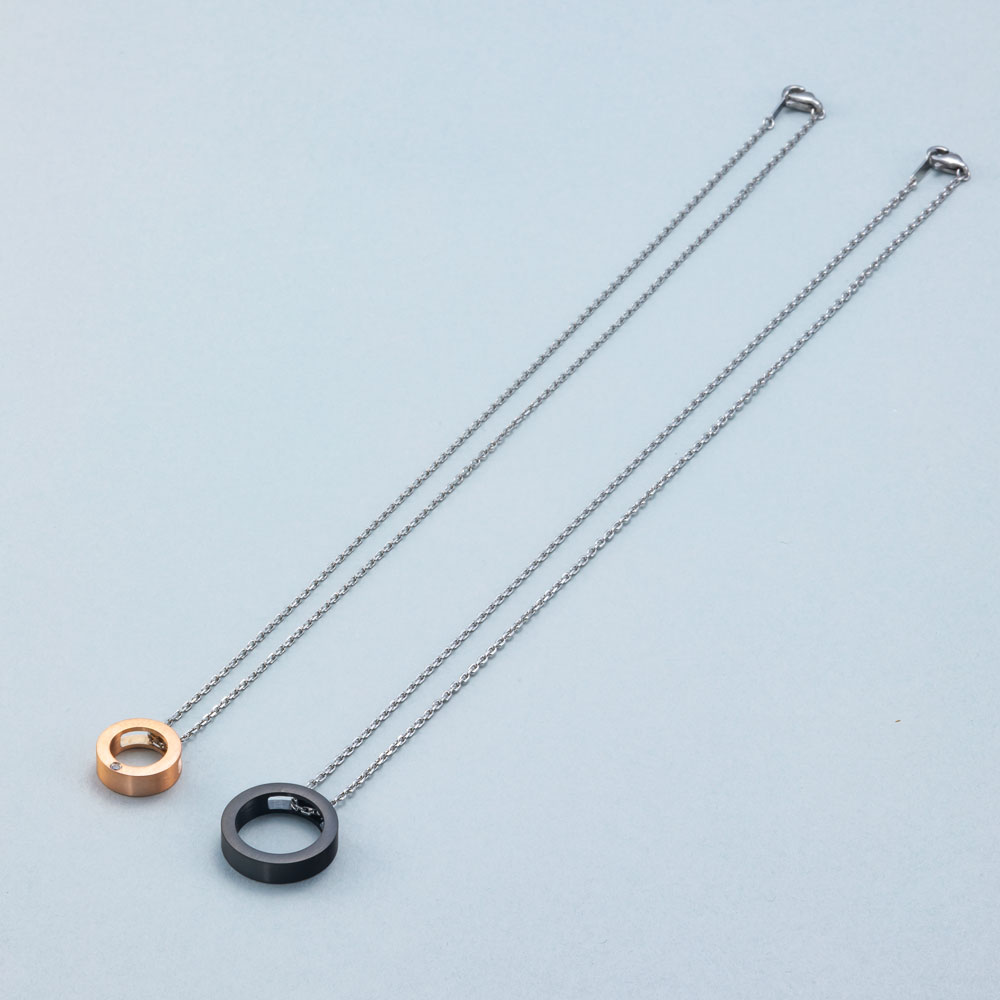 スクエアデザイン 2collar アレルギーフリー ステンレスネックレス N1292