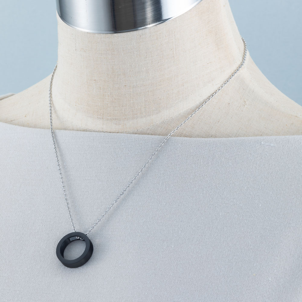 スクエアデザイン 2collar アレルギーフリー ステンレスネックレス N1292